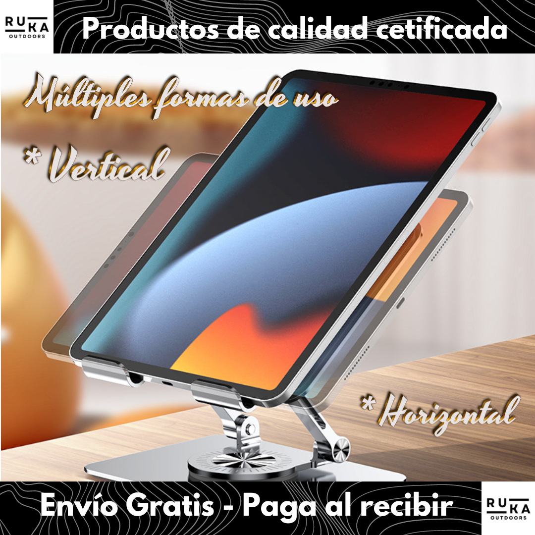 Soporte Tablet Metálico Giratorio + Envío Gratis!