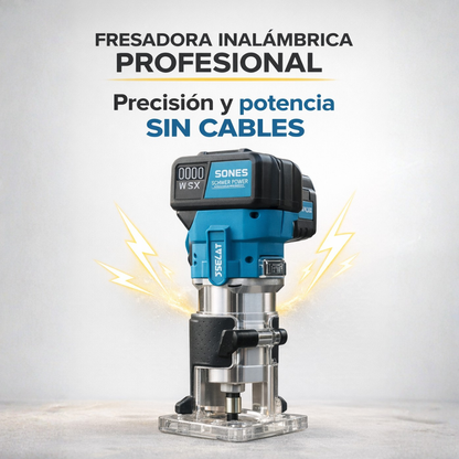 Terratek® Fresadora Inalámbrica para Carpintería en Terreno