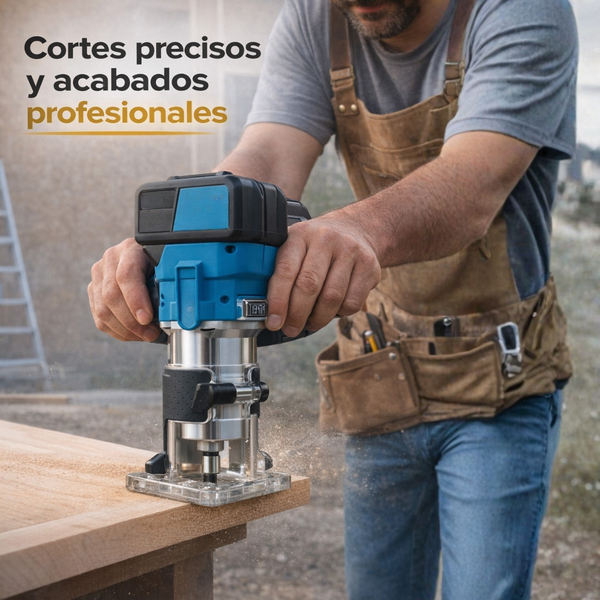 Terratek® Fresadora Inalámbrica para Carpintería en Terreno