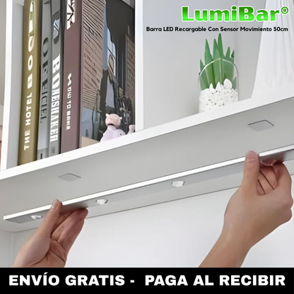 LumiBar™ - Barra LED Recargable Con Sensor Movimiento 40cm