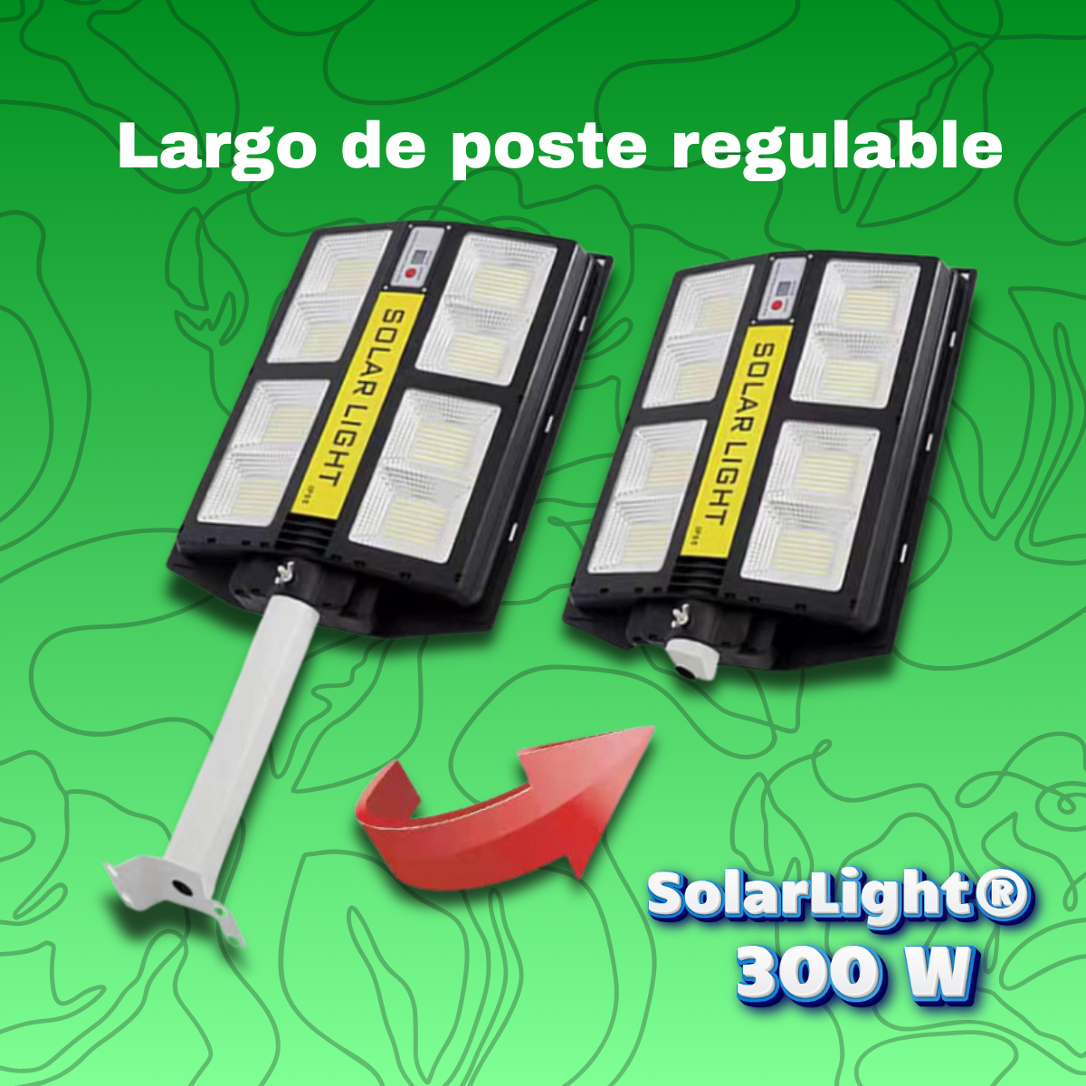 SolarLight® Pack x2 Focos 300W ¡Lleva 2 y paga 1! + ¡Envío Gratis!