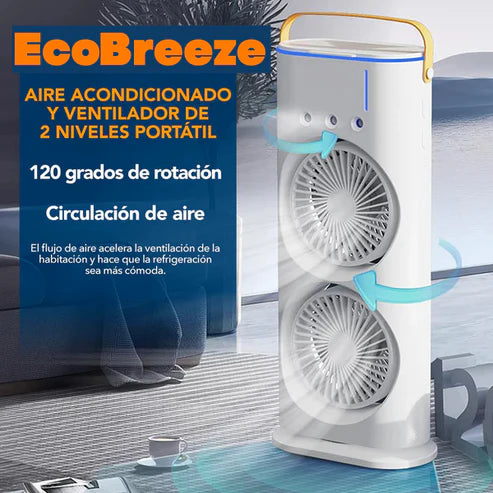 Eco Breeze™ Ventilador Doble Humidificador Aire Acondicionado + Envío gratis!