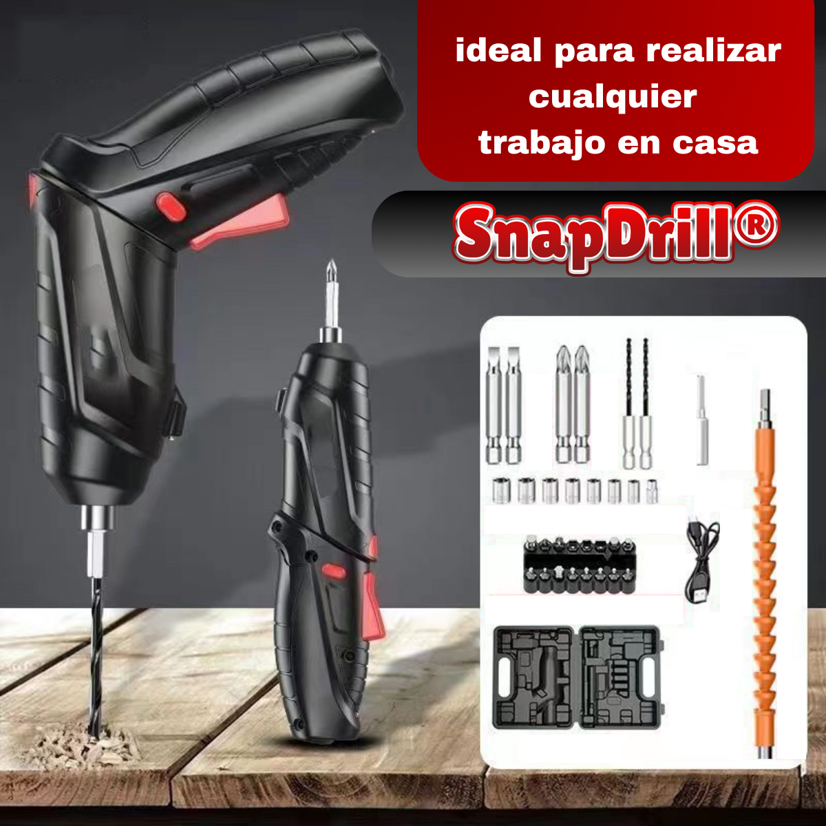 SnapDrill® ¡El destornillador electrico mas versatil de mercado! + Envío Gratis