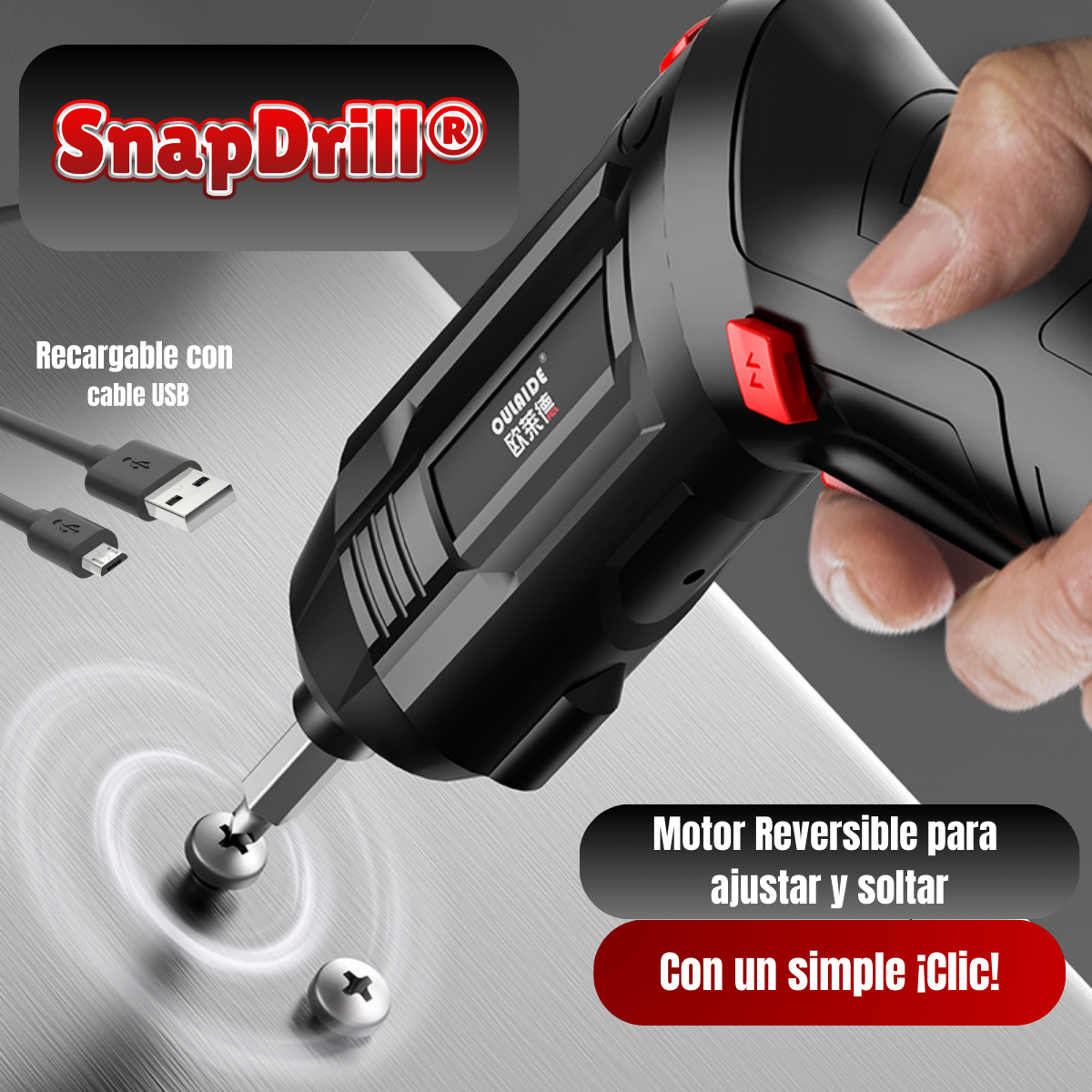 SnapDrill® ¡El destornillador electrico mas versatil de mercado! + Envío Gratis