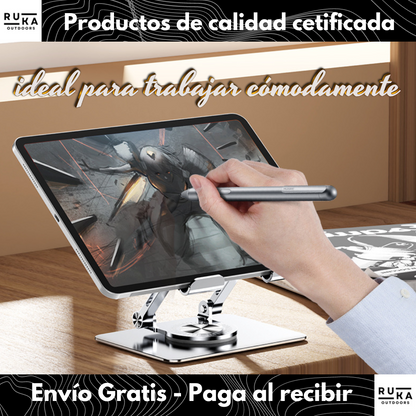 Soporte Tablet Metálico Giratorio + Envío Gratis! 