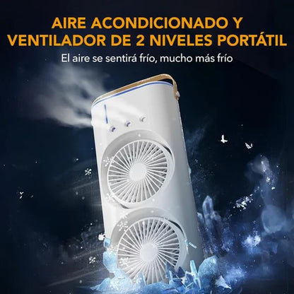 Eco Breeze™ Ventilador Doble Humidificador Aire Acondicionado + Envío gratis!